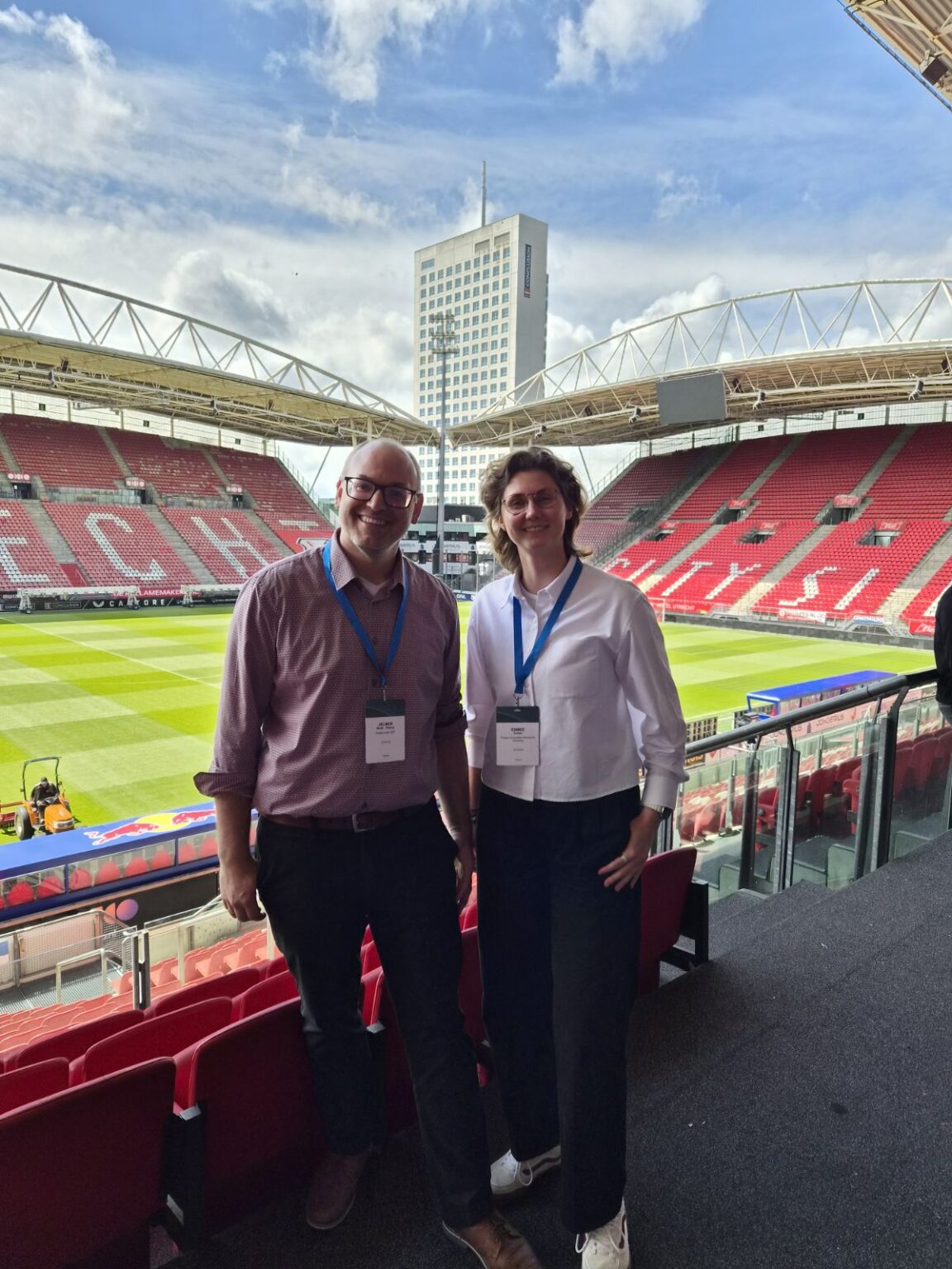 Our colleagues posing at the Finance Flow conference.